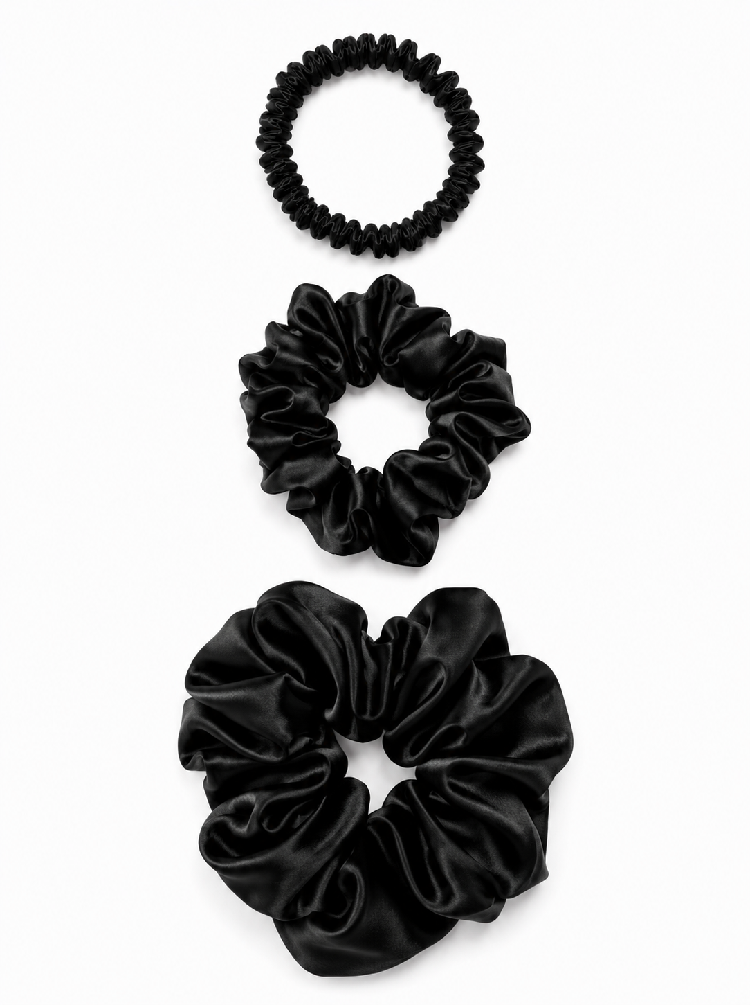 Black Silk Scrunchie