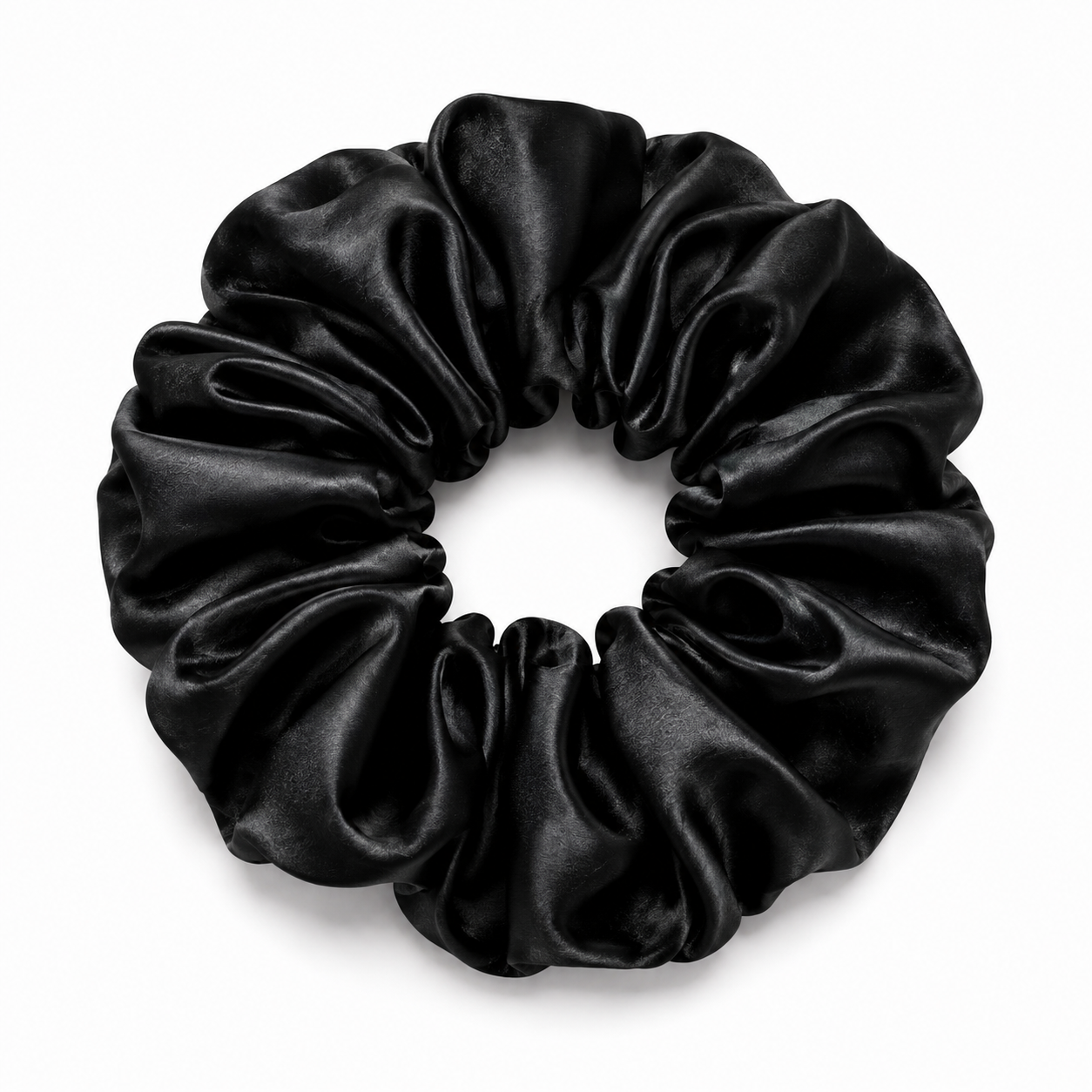 Black Silk Scrunchie