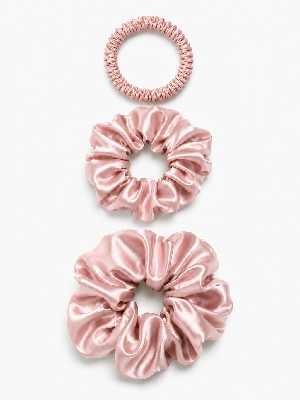 Shell Pink Silk Scrunchie