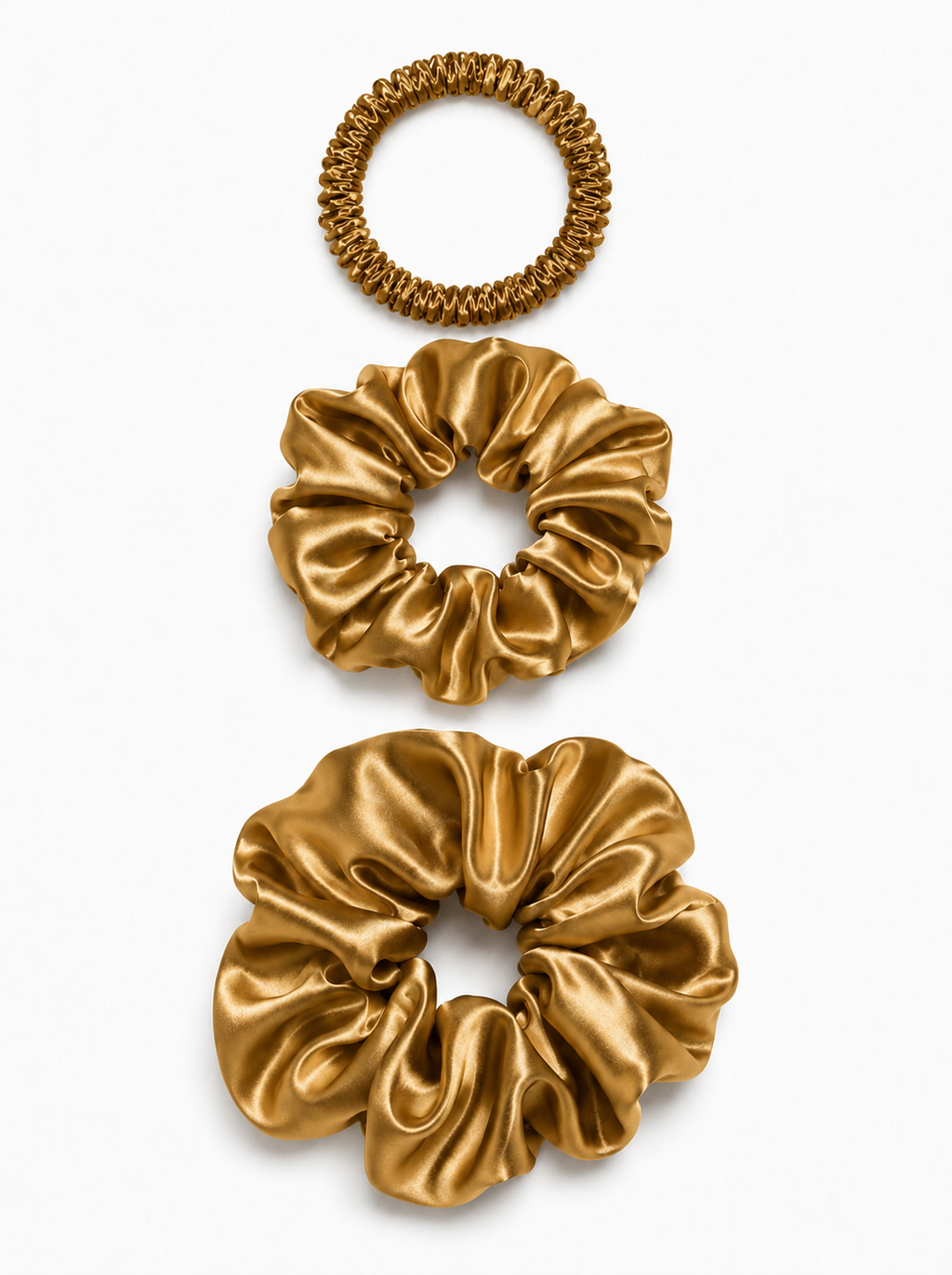 Gold Silk Scrunchie
