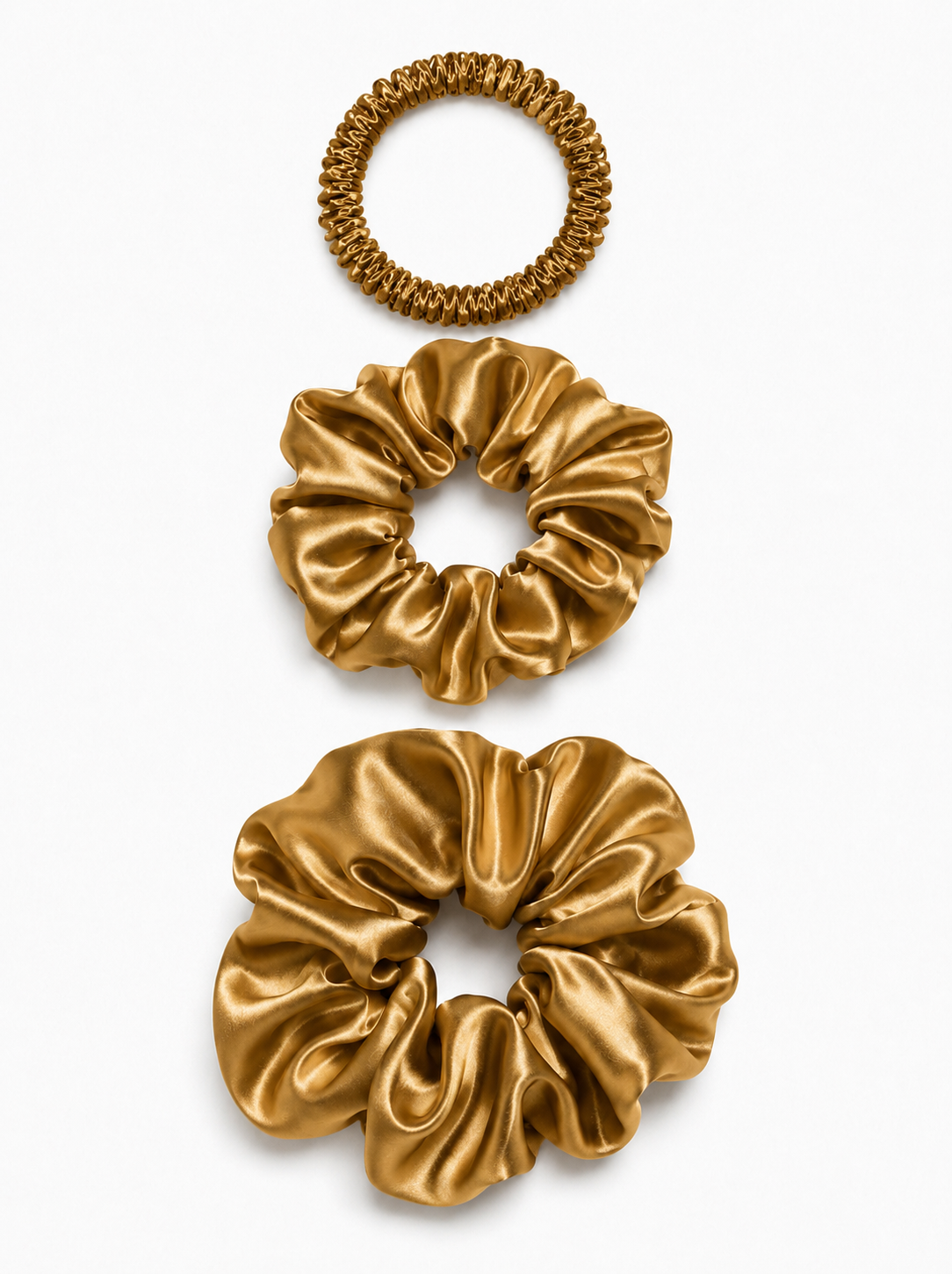 Gold Silk Scrunchie