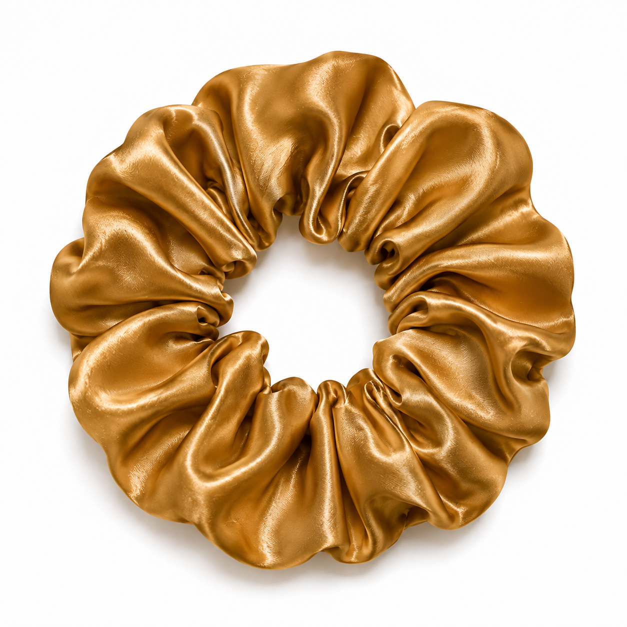 Gold Silk Scrunchie