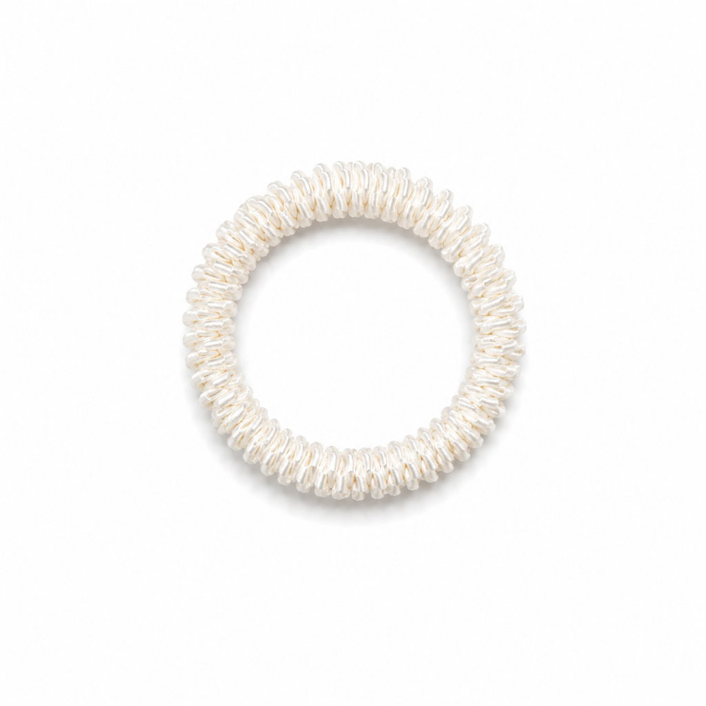 Ivory Silk Scrunchie