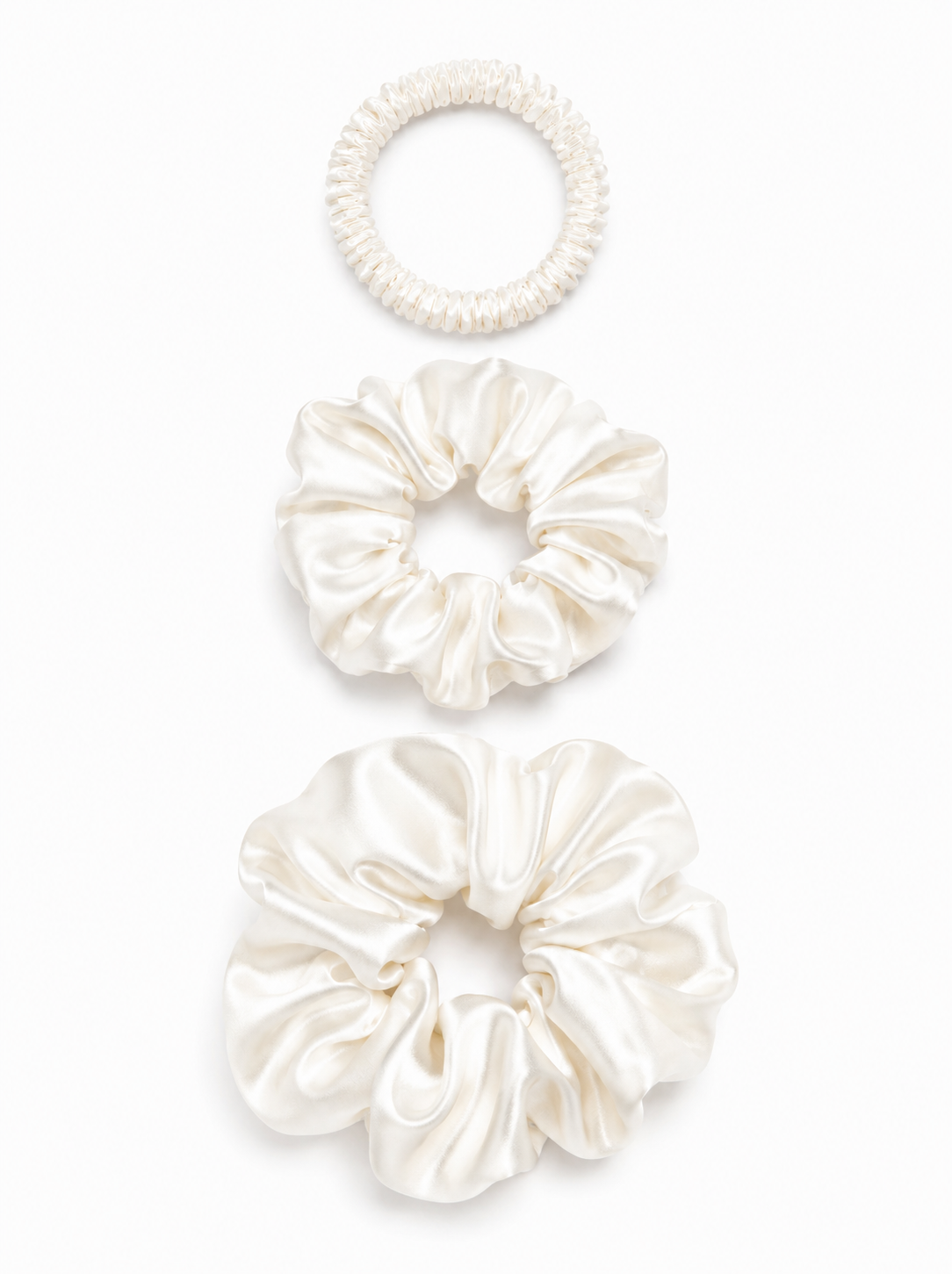 Ivory Silk Scrunchie