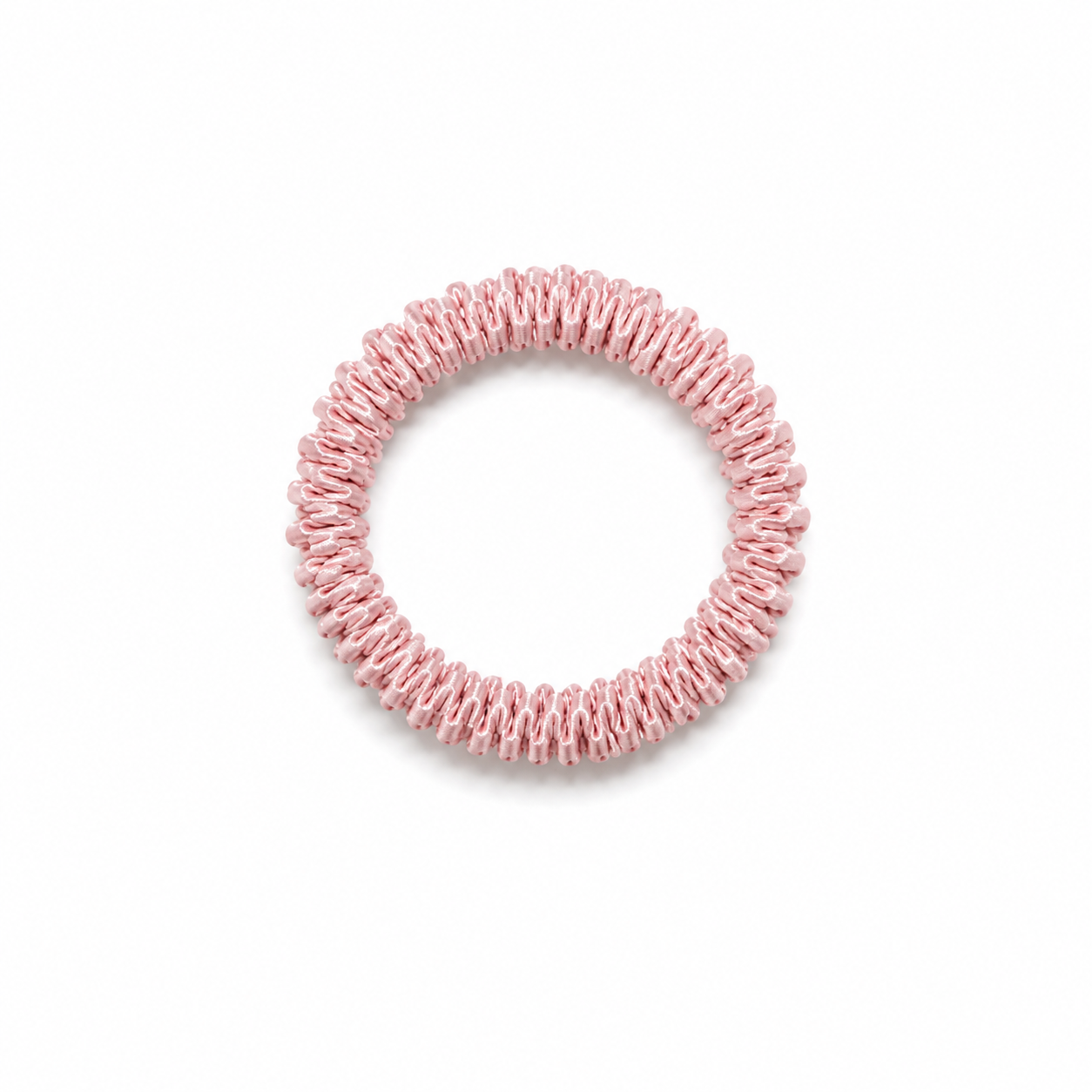 Shell Pink Silk Scrunchie